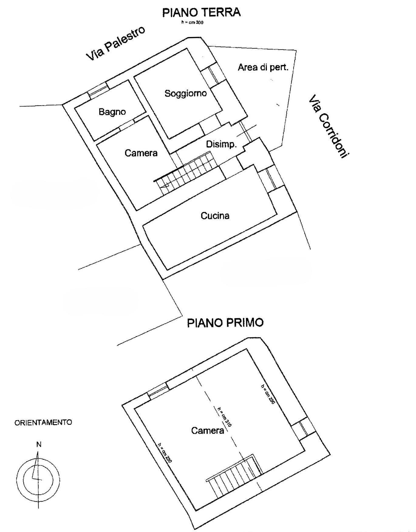 Casa indipendente bilivello affacciata su piazza